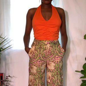 The Limited, Orange Halter Top, Size Small